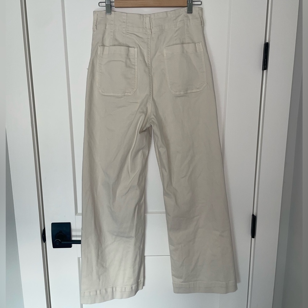Maeve Colette Wide Leg Crop in Ivory 31T - Picture 5 of 9